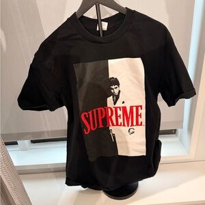 Supreme Scarface Black and White Graphic Tee